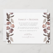 Moody Lila Floral Foto Hochzeit Danke Karte (Rückseite)