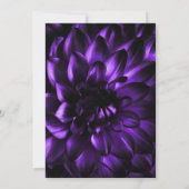 Moody Lila Floral Wedding Einladung (Rückseite)