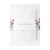 Moody Lila Floral Wedding Einladung Bündner Band (Vorderseite Beispiel)