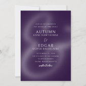Moody Lila Gothic Ampersand Hochzeit Einladung (Vorderseite)