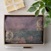 Moody Lila & Green Pattern & Blume-Dekodierung Seidenpapier (Geschenk)