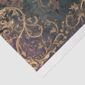 Moody Lila & Green Pattern & Blume-Dekodierung Seidenpapier (Ausschnitt)