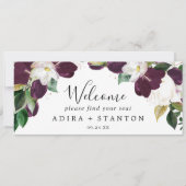 Moody-Lila hängende Seekarte - Willkommen-Header (Vorderseite)