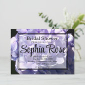 Moody Lila Hydrangea lila Blume lila Einladung (Stehend Vorderseite)