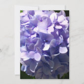 Moody Lila Hydrangea lila Blume lila Einladung (Rückseite)