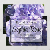 Moody Lila Hydrangea lila Blume lila Einladung (Vorne/Hinten)
