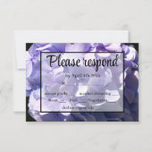 Moody Lila Hydrangea lila Blume lila RSVP Karte (Vorderseite)