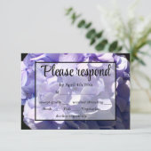 Moody Lila Hydrangea lila Blume lila RSVP Karte (Stehend Vorderseite)