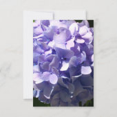 Moody Lila Hydrangea lila Blume lila RSVP Karte (Rückseite)