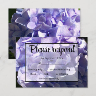 Moody Lila Hydrangea lila Blume lila RSVP Karte