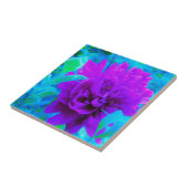 Moody Lila Peony mit Beautiful Weigela Foliage Fliese (Seite)