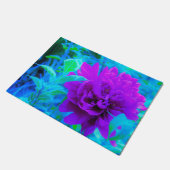 Moody Lila Peony mit Beautiful Weigela Foliage Fußmatte (Schrägansicht)