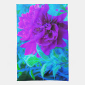 Moody Lila Peony mit Beautiful Weigela Foliage Geschirrtuch (Vertikal)