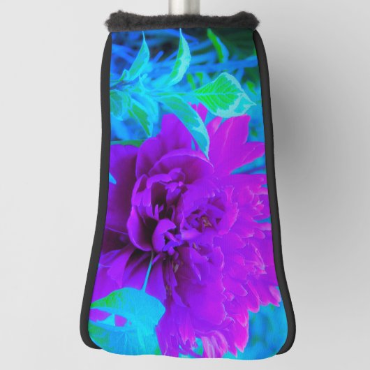 Moody Lila Peony mit Beautiful Weigela Foliage Golf Headcover (Rotieren 90)