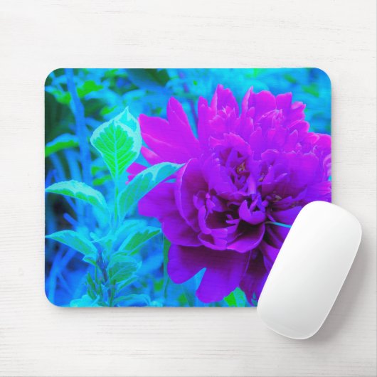 Moody Lila Peony mit Beautiful Weigela Foliage Mousepad (Mit Mouse)