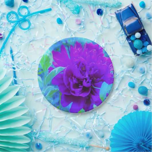 Moody Lila Peony mit Beautiful Weigela Foliage Pappteller (Party)