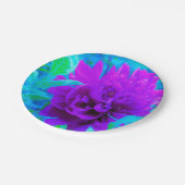 Moody Lila Peony mit Beautiful Weigela Foliage Pappteller (Schrägansicht)