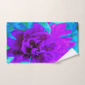 Moody Lila Peony mit schönem Foliage Badhandtuch Set (Handtuch)