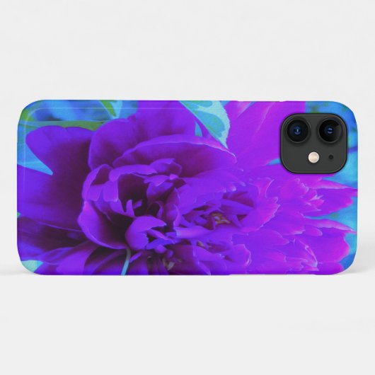 Moody Lila Peony mit schönem Foliage Case-Mate iPhone Hülle (Rückseite (Horizontal))