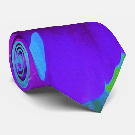 Moody Lila Peony mit schönem Foliage Krawatte (Gerollt)