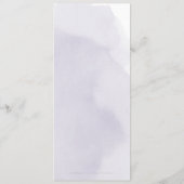 Moody lila Rose Goldkalligrafie Hochzeitsmenü Menükarte (Rückseite)