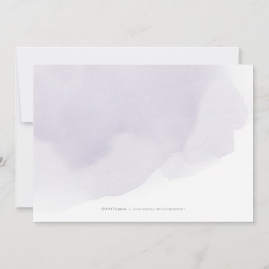 Moody lila Rose Goldkalligraphie Save the Date (Rückseite)