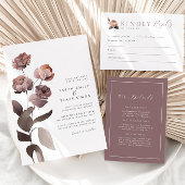 Moody Lila Rose Wedding Invite UAWG Reply Card RSVP Karte