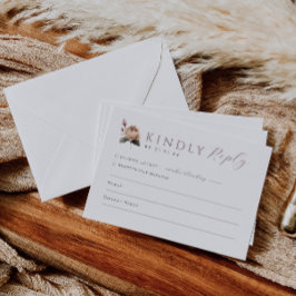 Moody Lila Rose Wedding Invite UAWG Reply Card RSVP Karte