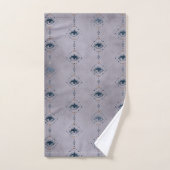 Moody Lila Watercolor Metal Gold Lunar Mystic Badhandtuch Set (Handtuch)