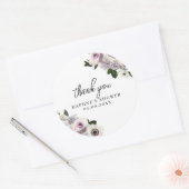 Moody-Lila-Weiß-Brautparty Runder Aufkleber (Umschlag)