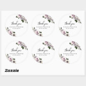 Moody-Lila-Weiß-Brautparty Runder Aufkleber (Blatt)