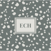 Moody Lunaria Seed Botanical Monogram Personalized Aufkleber (Vorderseite)