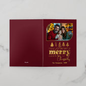 Moody Luxe Hand Drawn Frohe Weihnachts-Foto (Äußere Ablage)