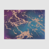 Moody Luxe Marble | Tief Lila und Aquamarine Rose Seidenpapier (Vorderseite)