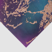 Moody Luxe Marble | Tief Lila und Aquamarine Rose  Seidenpapier (Ausschnitt)