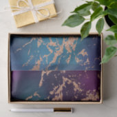 Moody Luxe Marble | Tief Lila und Aquamarine Rose Seidenpapier (Geschenk)