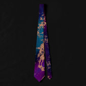 Moody Marble | Deep Luxe Lila Aquamarine Rose Gold Krawatte