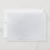 Moody Marine Minimal Grün Hochzeit Verschiebung Einladung (Rückseite)