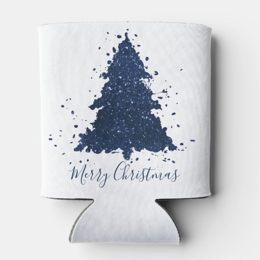 Moody Merry Christmas | Classy Dark Navy Blue Tree Dosenkühler (Rückseite)