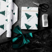 Moody Merry Christmas | Dark Midnight Aquamarin Tr Geschenkpapier