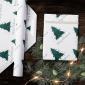 Moody Merry Christmas | Dark Midnight Aquamarin Tr Geschenkpapier