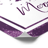 Moody Merry Christmas | Dark Plum Purple Tree Poster (Ecke)