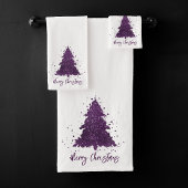 Moody Merry Christmas | Lila Baum "Deep Pum" Badhandtuch Set