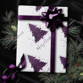 Moody Merry Christmas | Lila Baum "Deep Pum" Geschenkpapier