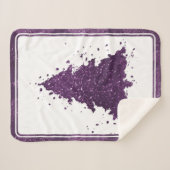 Moody Merry Christmas | Lila Baum "Deep Pum" Sherpadecke (Vorderseite (Horizontal))