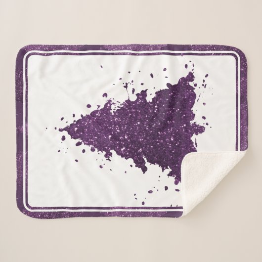 Moody Merry Christmas | Lila Baum "Deep Pum" Sherpadecke (Vorderseite (Horizontal))