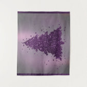 Moody Merry Christmas | Lila Baum "Deep Pum" Wandteppich (Vorderseite)