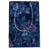 Moody Midnight Floral Wine Carrier Mittlere Geschenktüte (Vorderseite)