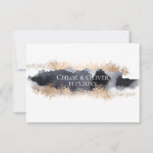 Moody Midnight Wedding RSVP Card (Rückseite)