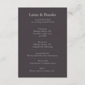 Moody Minimal Wedding Details Card Begleitkarte (Vorderseite)